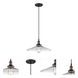 Vintage 1 Light 14 inch Rustic Bronze Pendant Ceiling Light