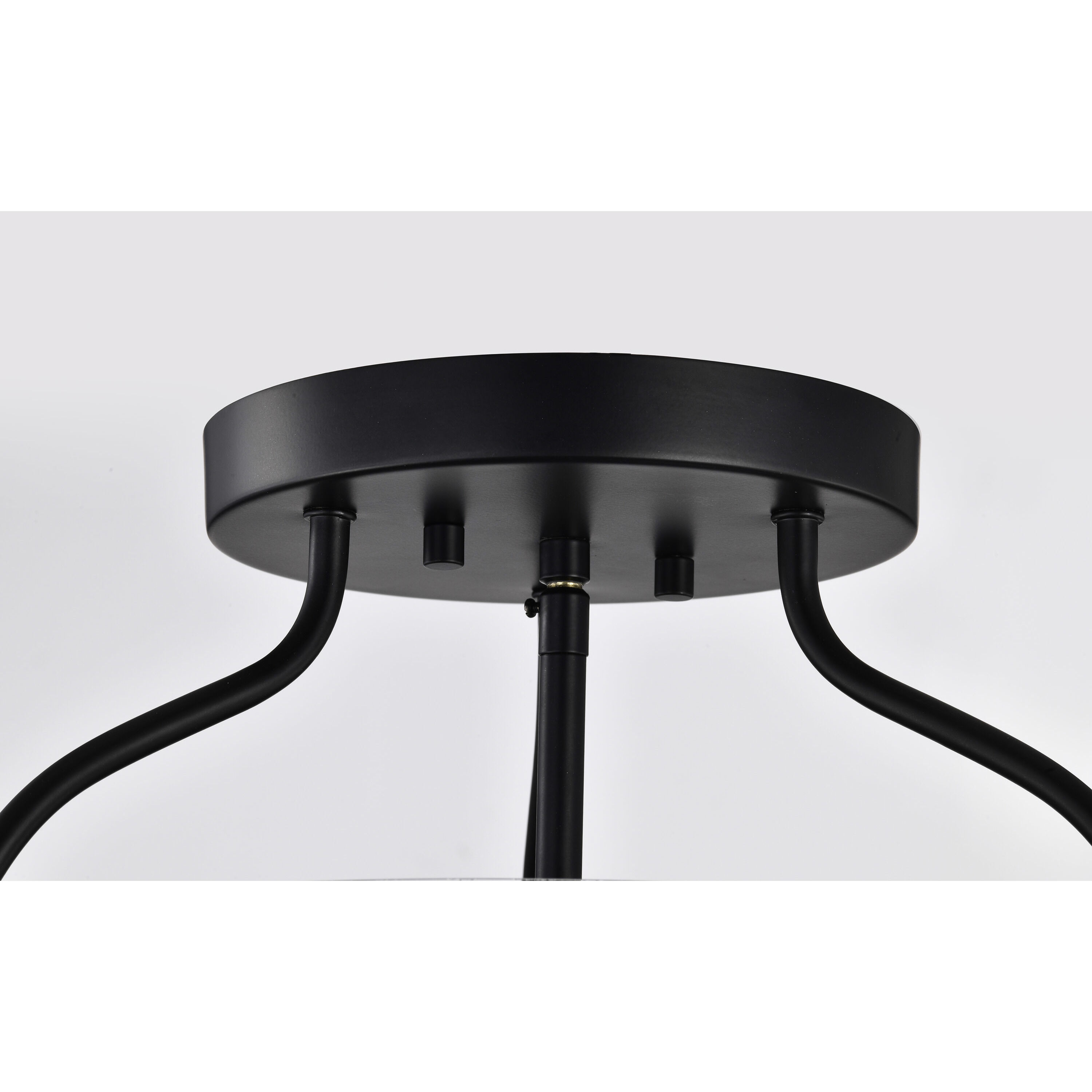 Amado 3 Light 14 inch Matte Black Semi Flush Mount Ceiling Light