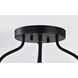 Amado 3 Light 14 inch Matte Black Semi Flush Mount Ceiling Light