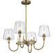 Brookside 4 Light 24 inch Vintage Brass Chandelier Ceiling Light