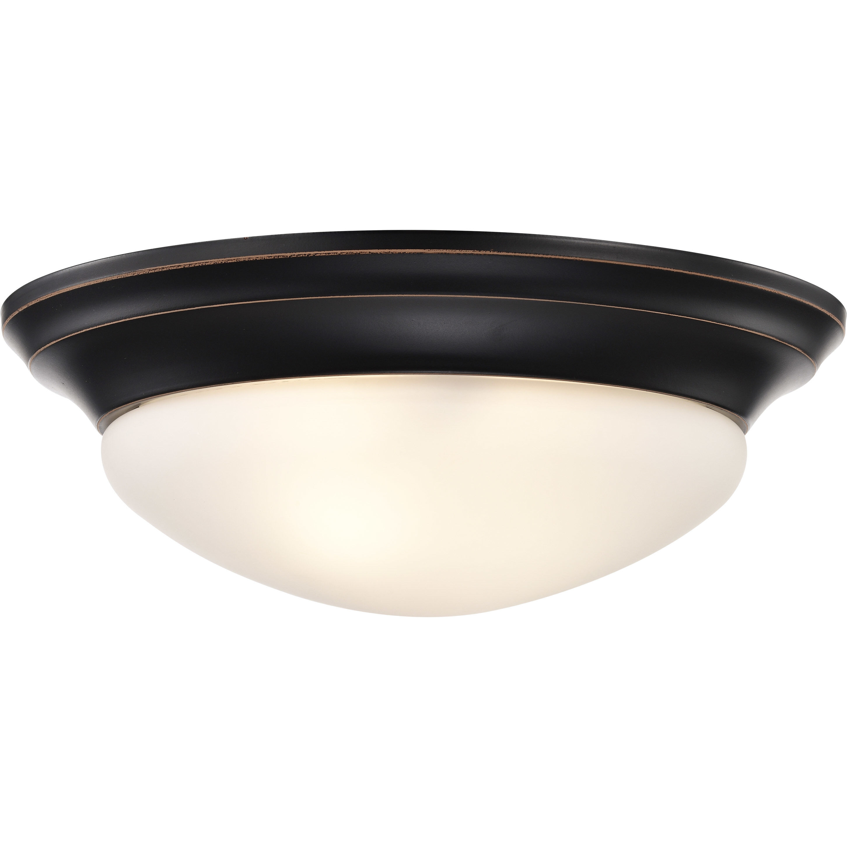 Brentwood 2 Light 14 inch Mahogany Bronze Flush Mount Ceiling Light