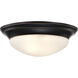 Brentwood 2 Light 14 inch Mahogany Bronze Flush Mount Ceiling Light