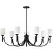 Solara 40 inch Matte Black Chandelier Ceiling Light