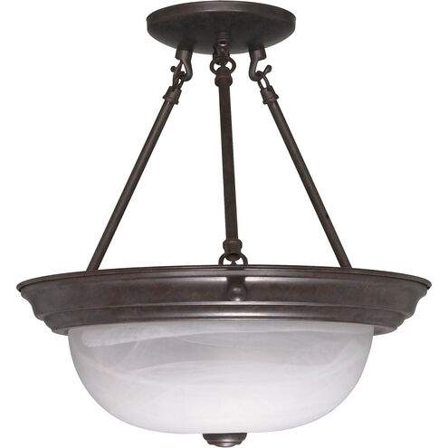 Brentwood 2 Light 13 inch Old Bronze Semi-Flush Ceiling Light