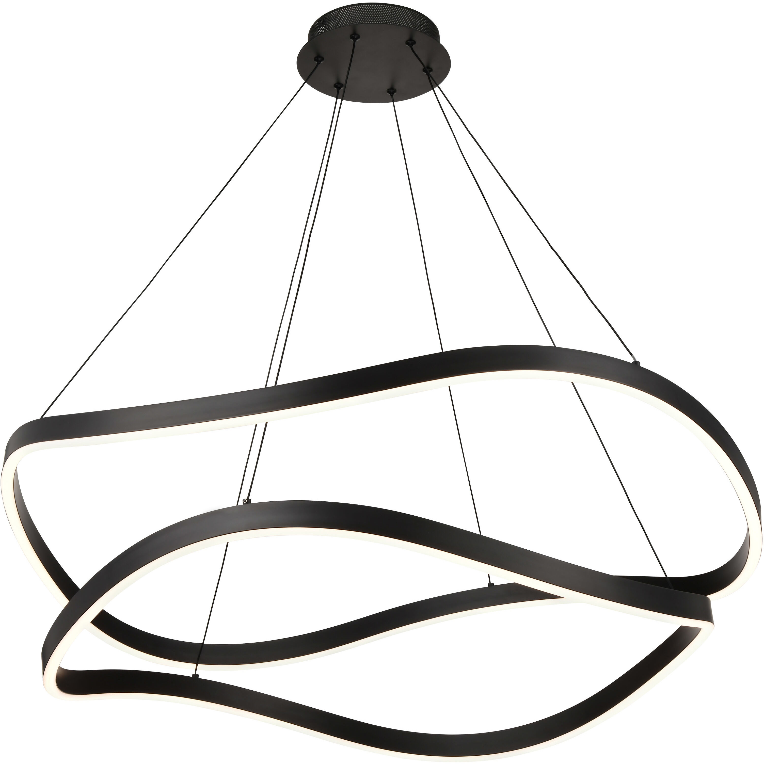 Sylas LED 37.4 inch Matte Black Pendant Ceiling Light