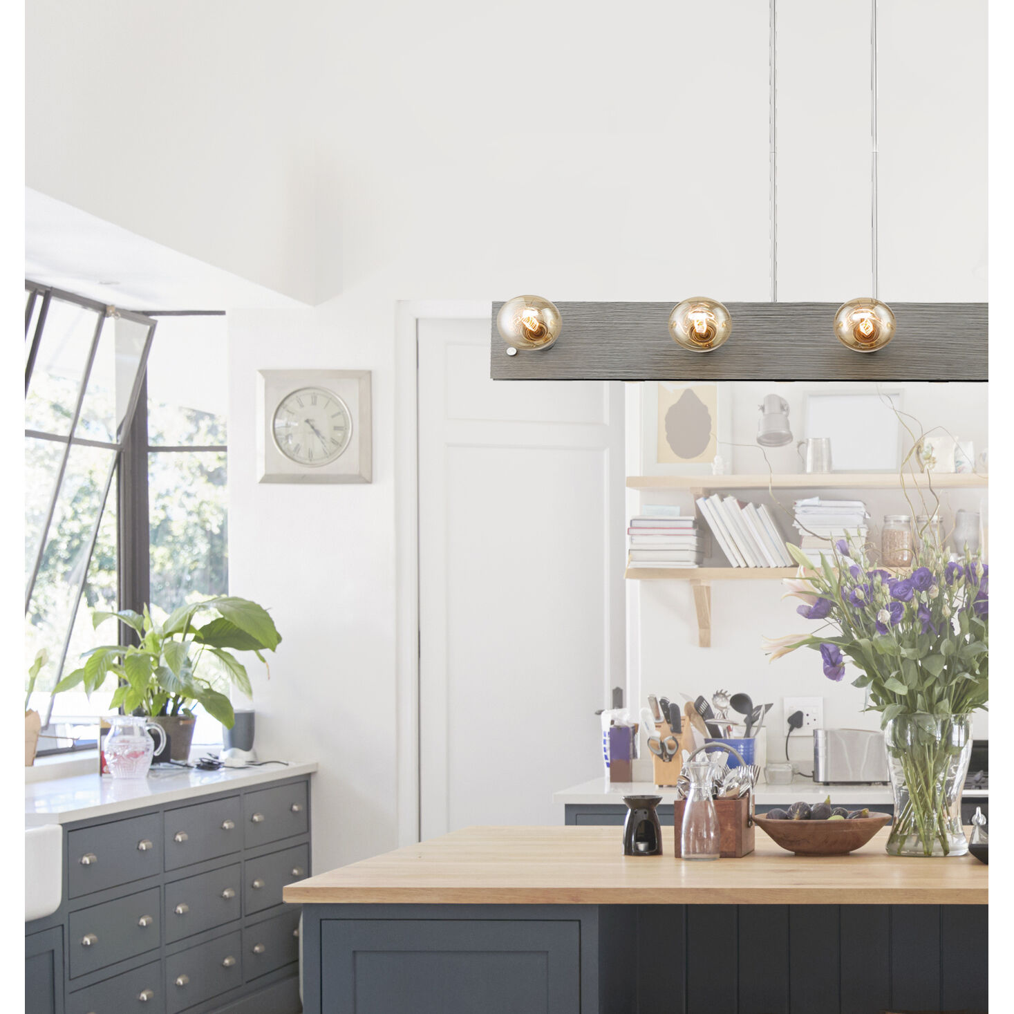 Stella 8 Light 6 inch Driftwood and Brushed Nickel Accents Pendant Ceiling Light