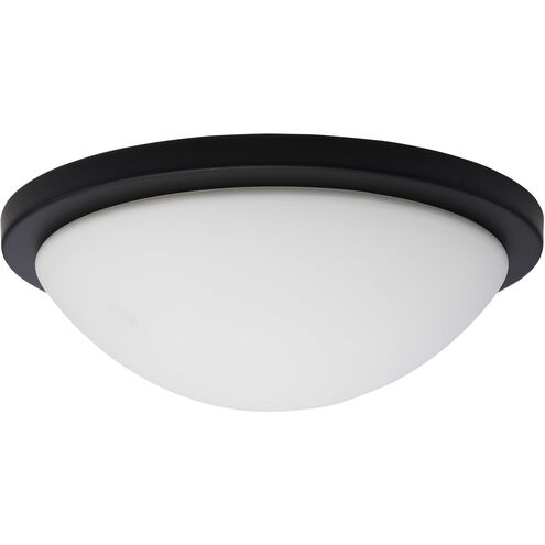Button LED 13.38 inch Matte Black LED Flush Mount Ceiling Light