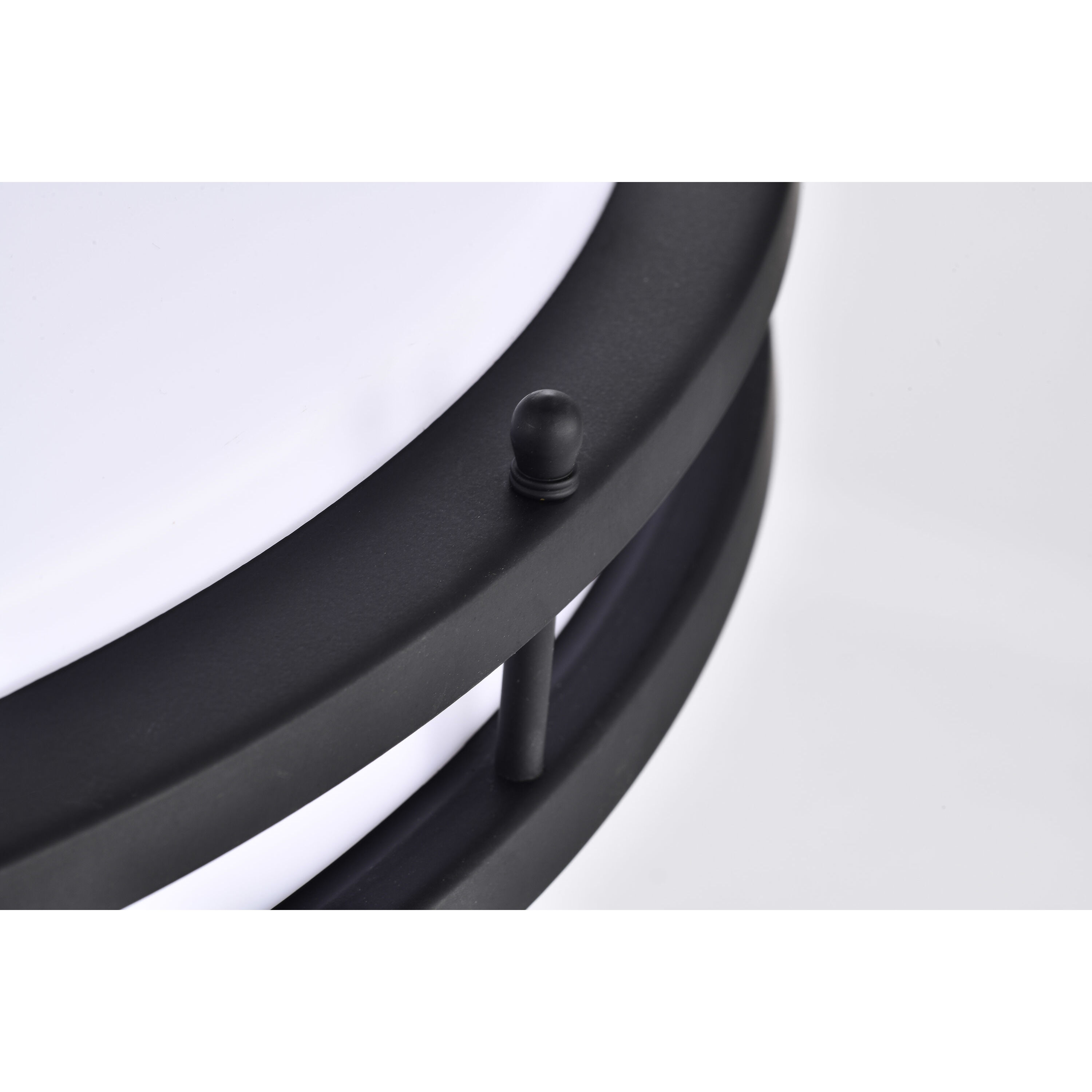 Glamour LED 24 inch Matte Black Flush Mount Ceiling Light