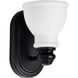 Russel 1 Light 5.38 inch Matte Black Vanity Light Wall Light