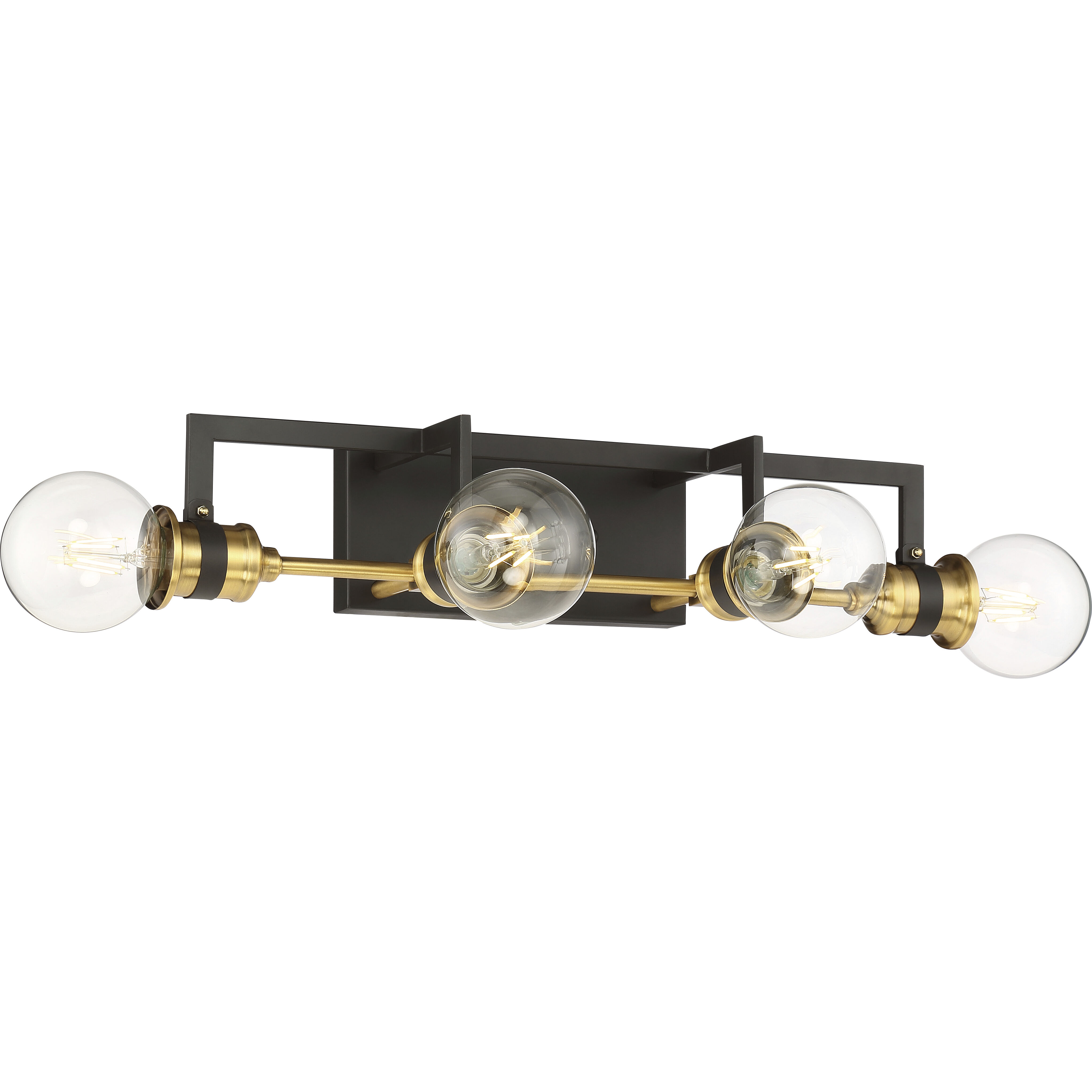 Intention 4 Light 22 inch Warm Brass and Black Vanity Light Wall Light