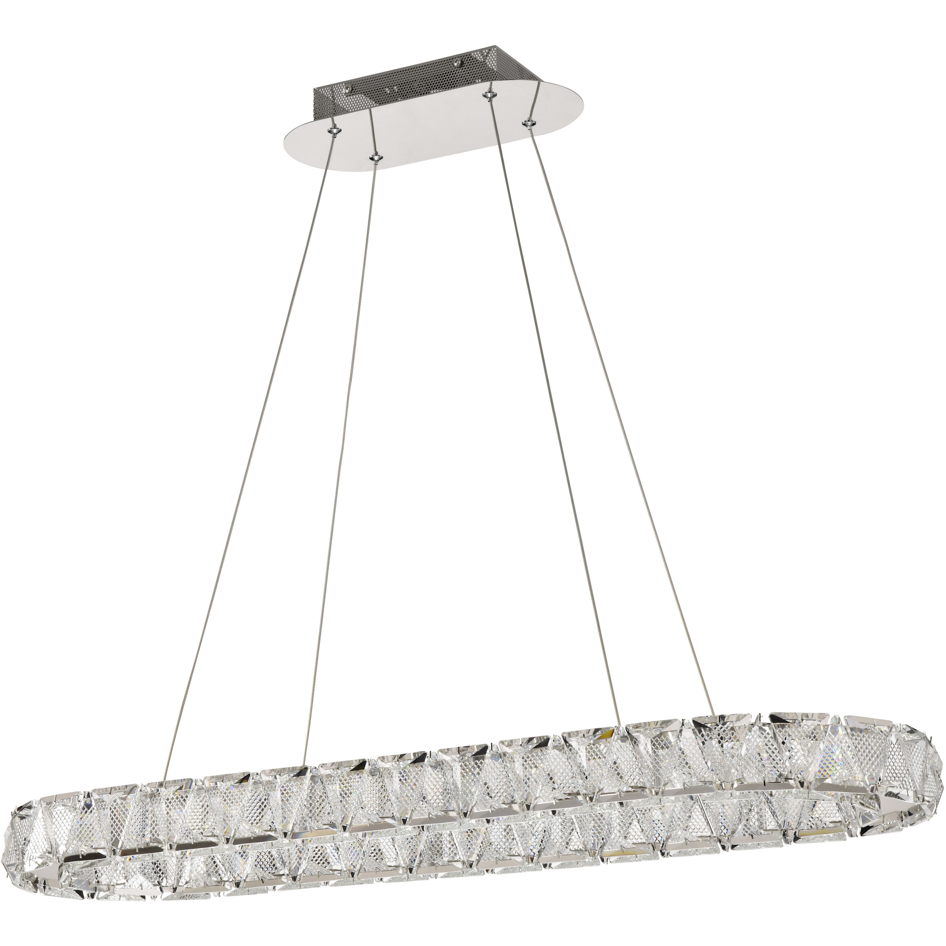 Asher LED 11.75 inch Polished Nickel Pendant Ceiling Light