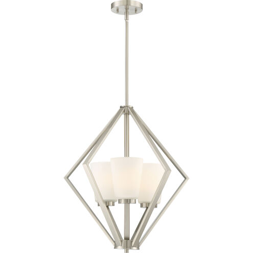 Nome 3 Light 20 inch Brushed Nickel Pendant Ceiling Light