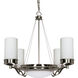 Polaris 6 Light 28.5 inch Brushed Nickel Chandelier Ceiling Light