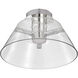 Edmond LED 17 inch Polished Nickel Semi Flush Mount Ceiling Light