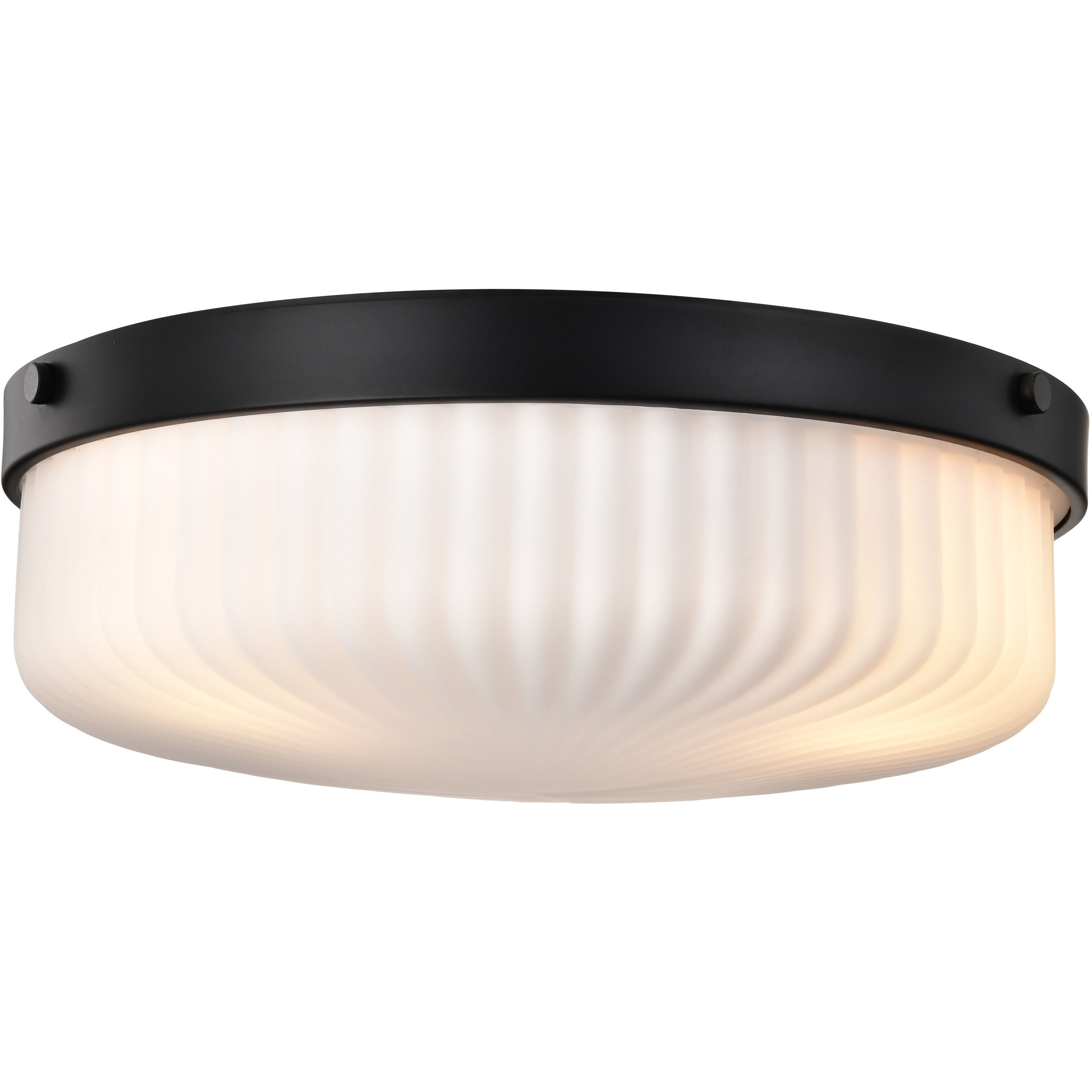 Solara 16.63 inch Matte Black Flush Mount Ceiling Light