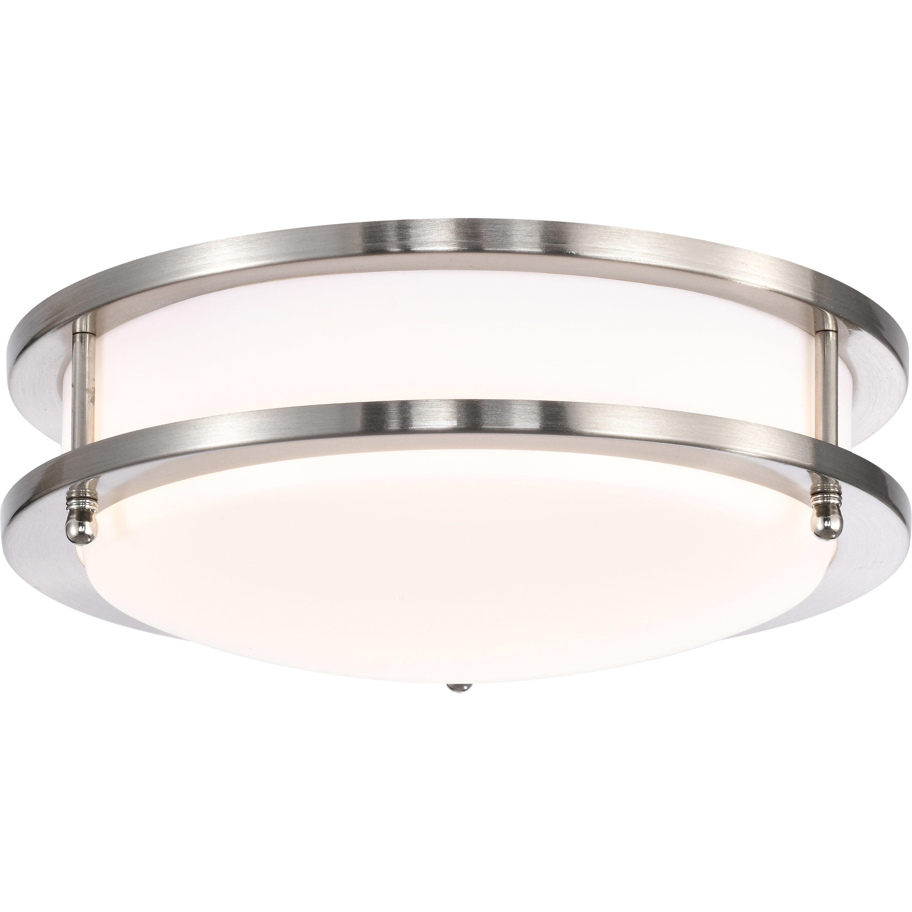 Glamour LED 10 inch Brushed Nickel Flush Mount Ceiling Light