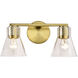Gianna 16 inch Vintage Brass Vanity Wall Light