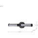 Kingsport LED 20.5 inch Matte Black Vanity Light Wall Light