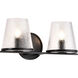 Valentine 16 inch Black Vanity Wall Light