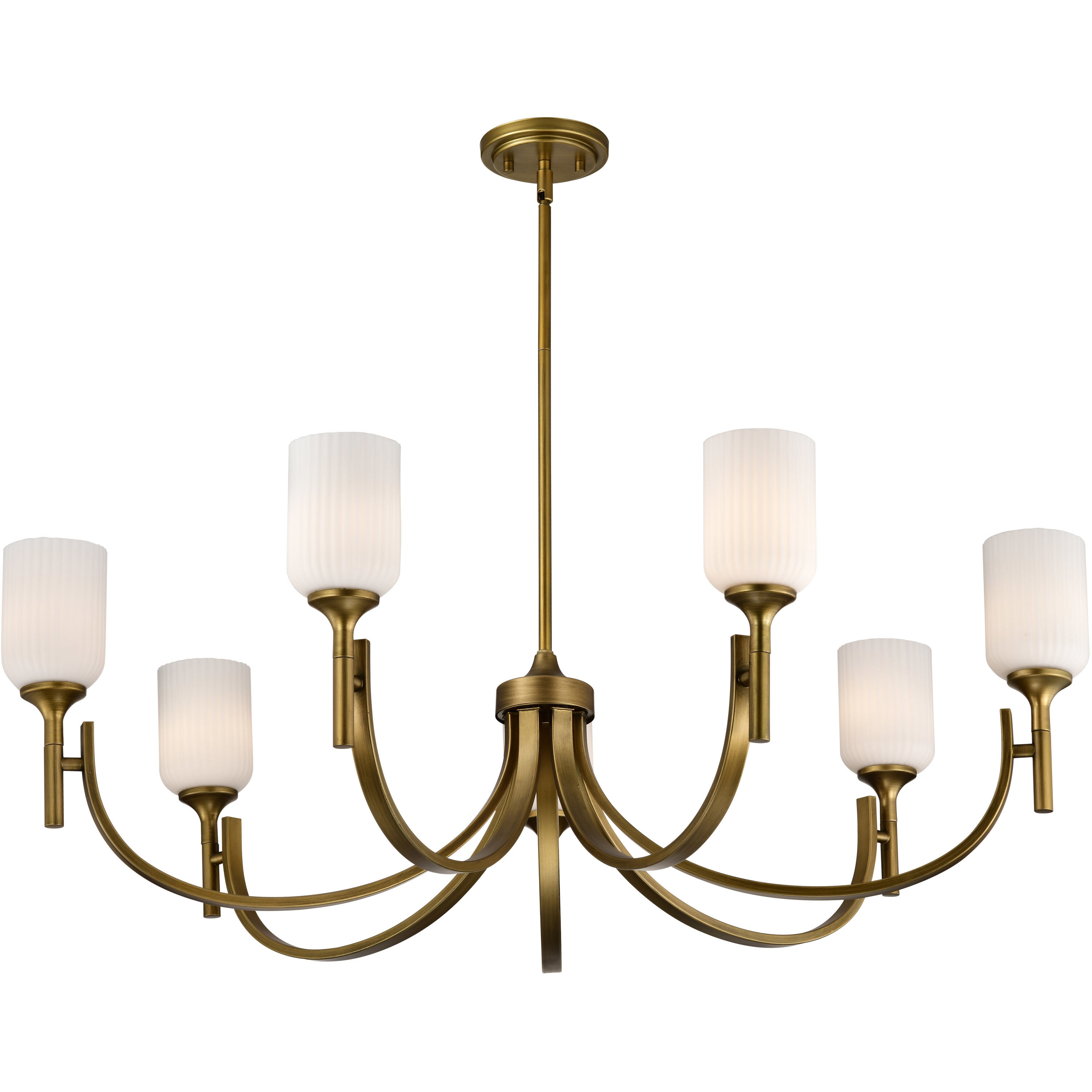 Solara 40 inch Natural Brass Chandelier Ceiling Light