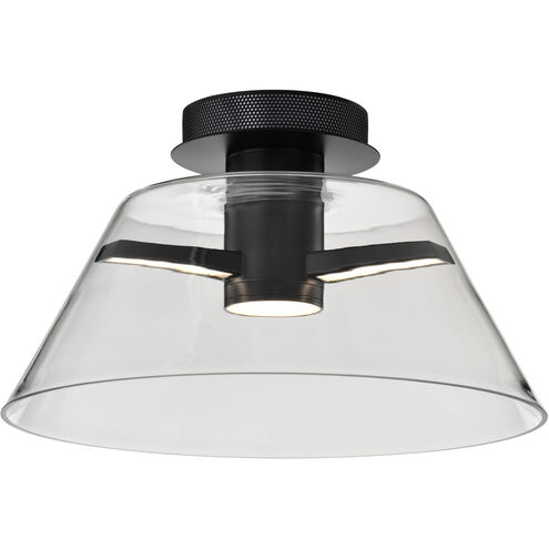 Edmond LED 17 inch Matte Black Semi Flush Mount Ceiling Light