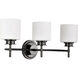 Warren 3 Light 24 inch Gun Metal Vanity Light Wall Light