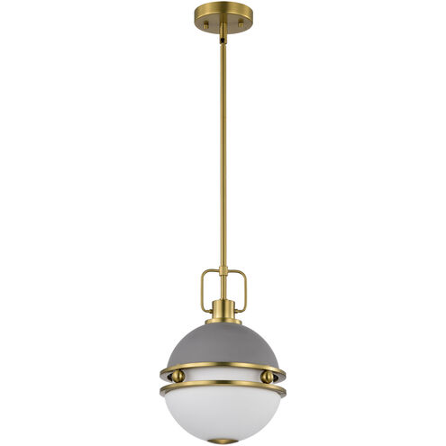Everton 1 Light 10 inch Matte Gray Pendant Ceiling Light