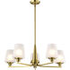 Lune 30 inch Vintage Brass Chandelier Ceiling Light