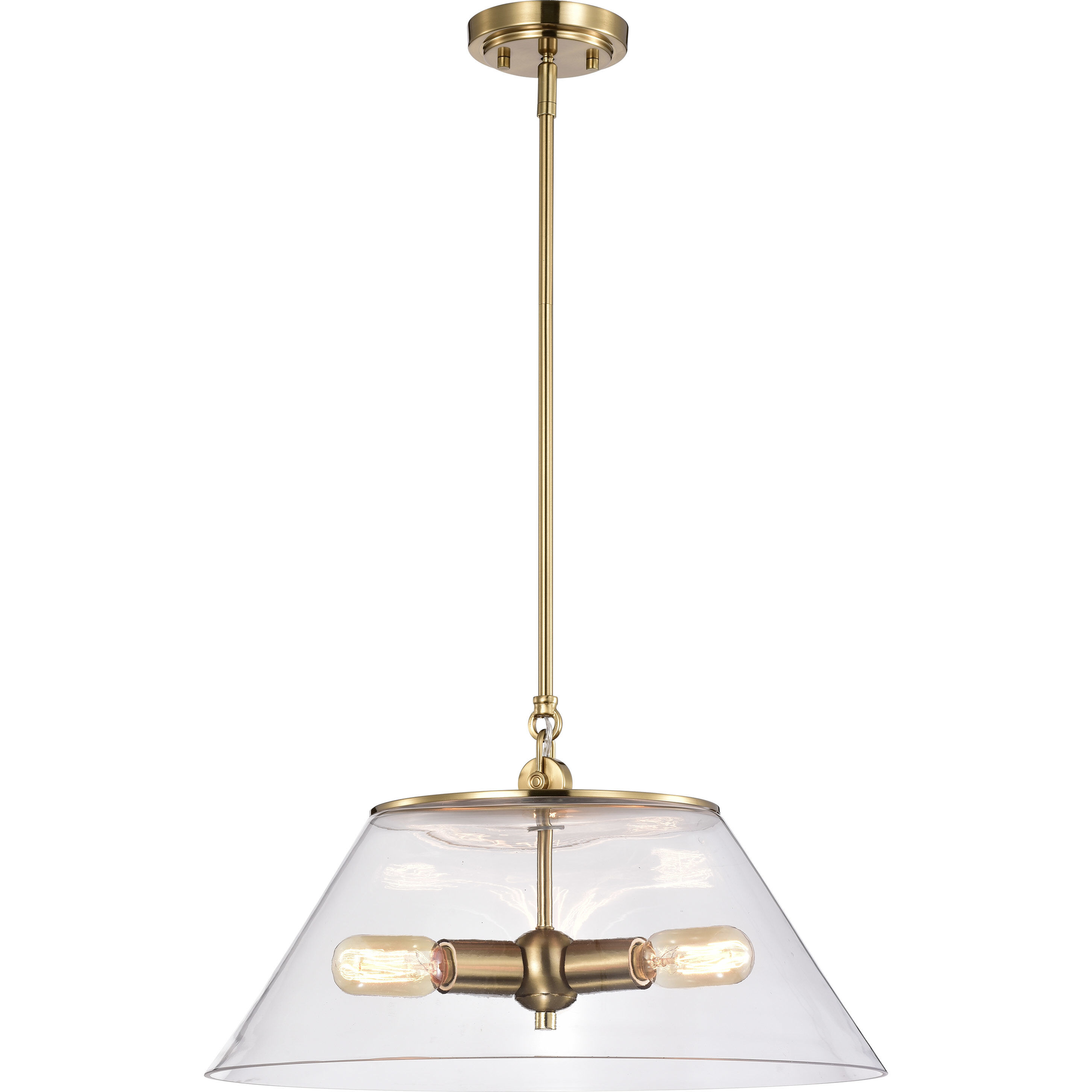 Dover 3 Light 20 inch Vintage Brass Pendant Ceiling Light