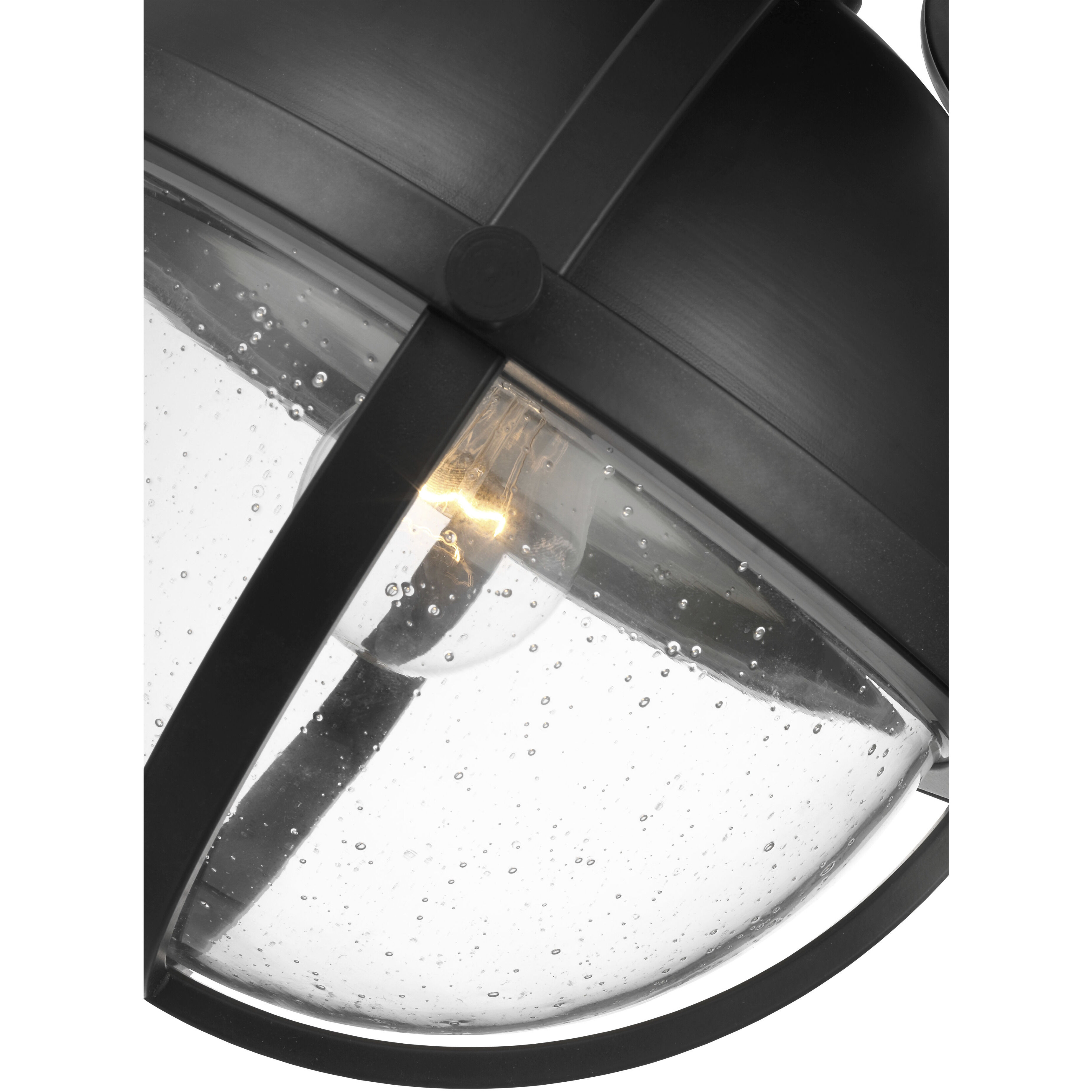 Lincoln 1 Light 11 inch Matte Black Semi Flush Mount Ceiling Light