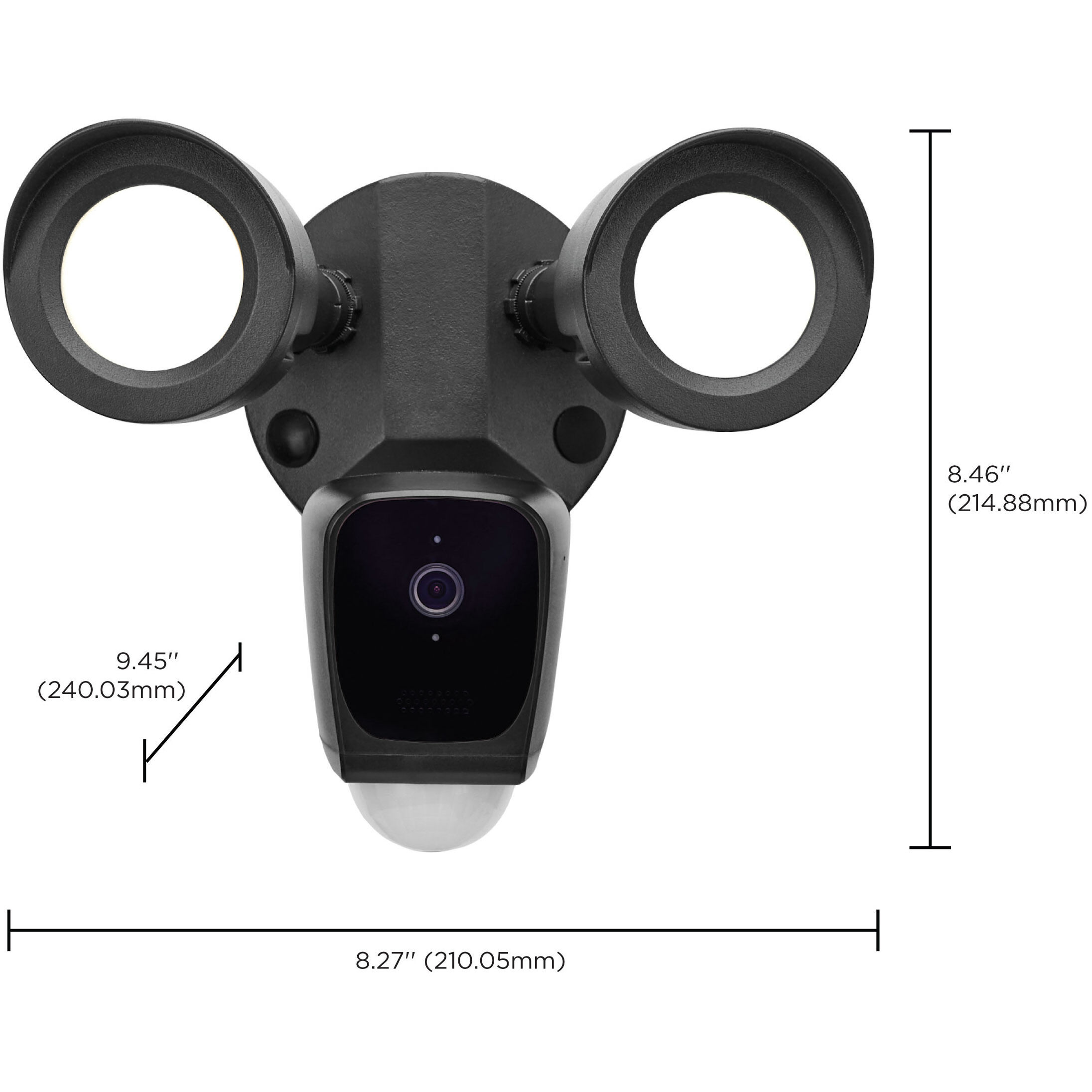 Starfish LED 8.46 inch Black Outdoor Security Light