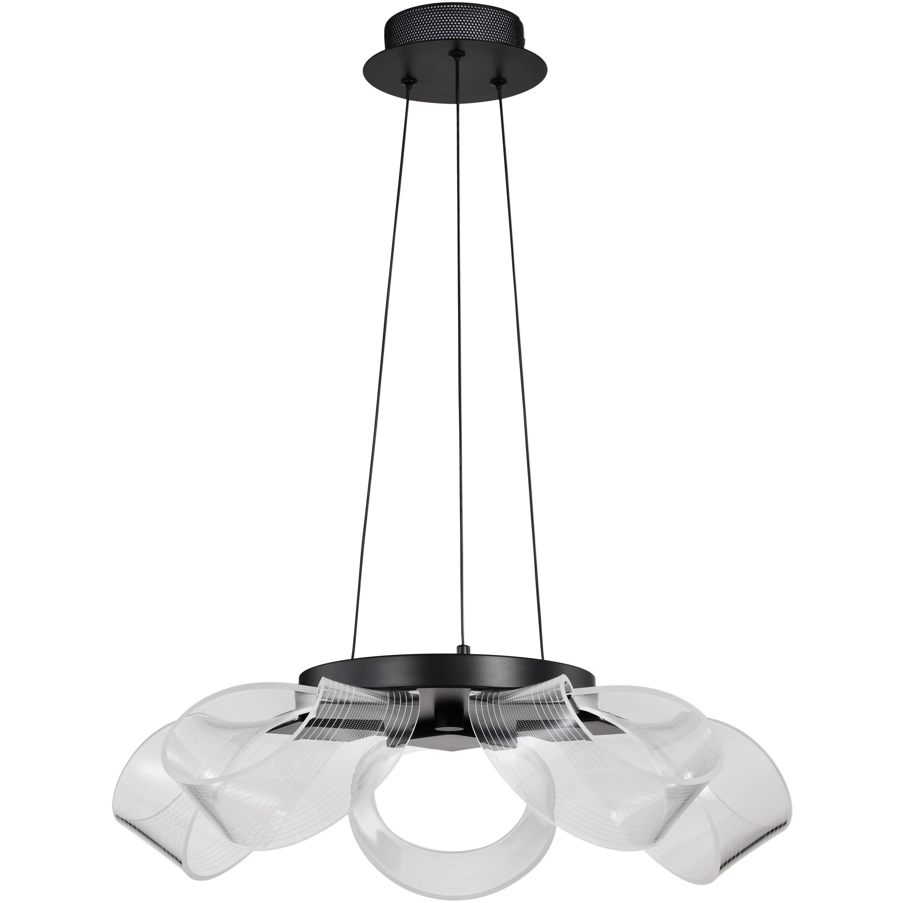 Barnett LED 20.88 inch Matte Black Chandelier Ceiling Light