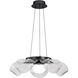 Barnett LED 20.88 inch Matte Black Chandelier Ceiling Light