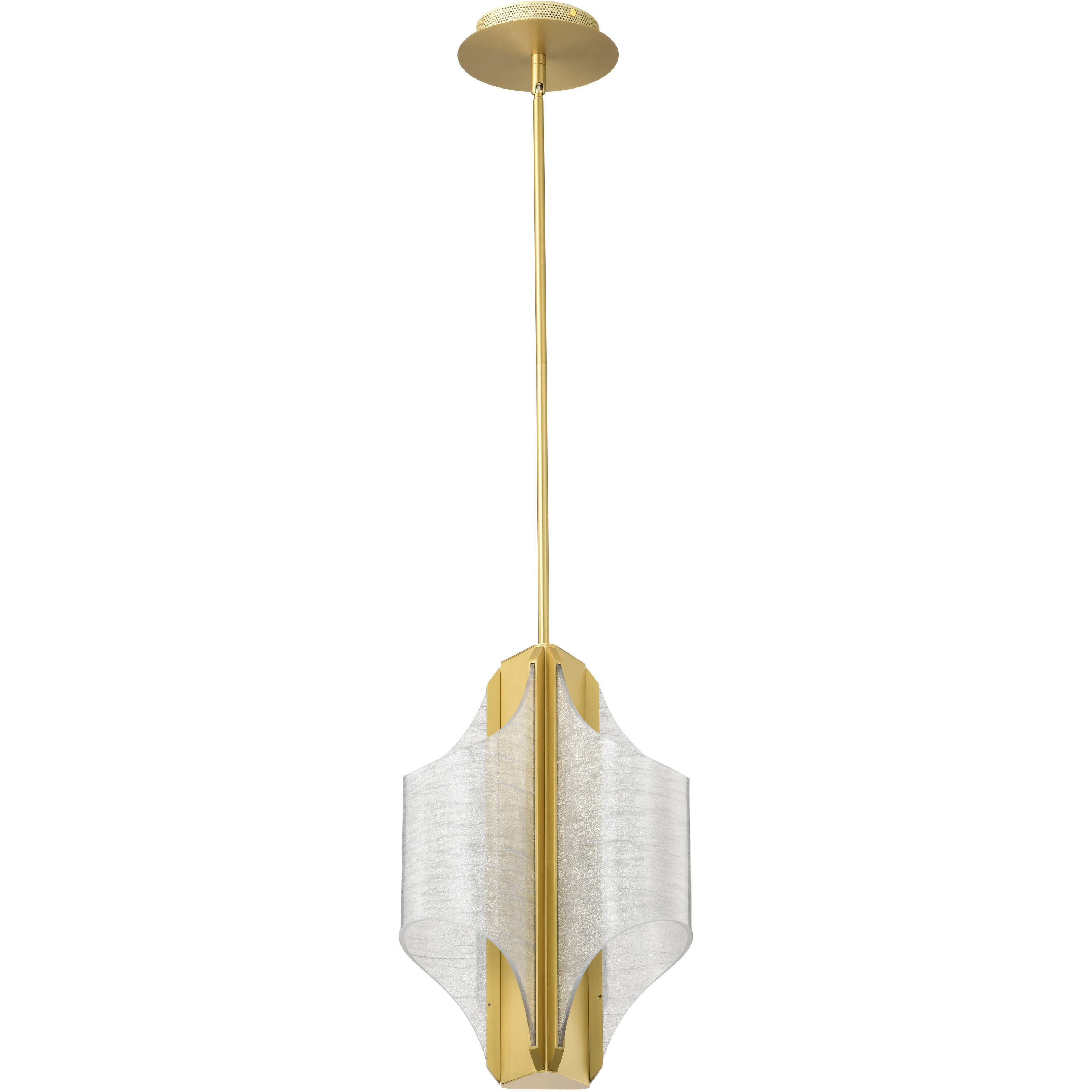 Idris LED 11.5 inch Vintage Brass Pendant Ceiling Light