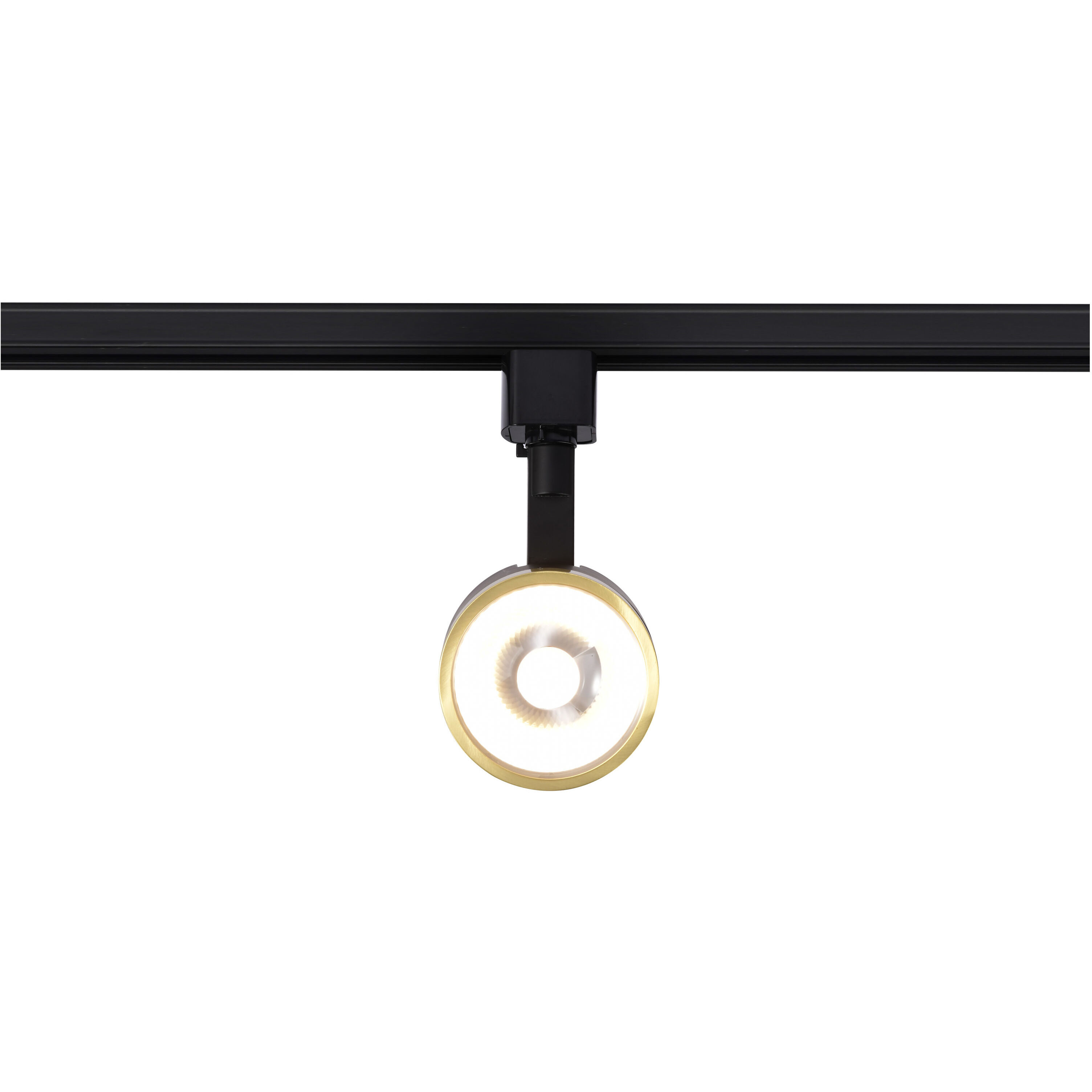 Brentwood 1 Light 120 Matte Black and Brushed Brass Track Lighting Ceiling Light