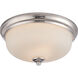 Kirk LED 13 inch Polished Nickel Flush Mount Ceiling Light