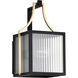 Holden 11.13 inch Black and Gold Outdoor Wall Light