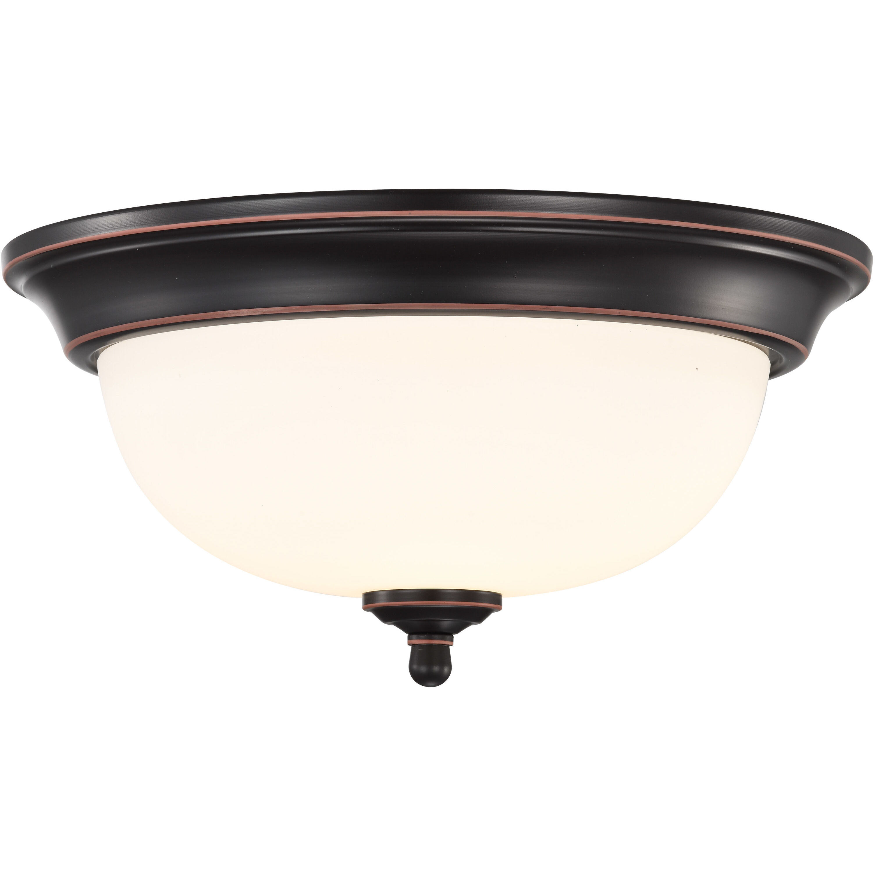 Brentwood LED 13 inch Mahogany Bronze LED Flush Mount Ceiling Light