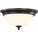 Brentwood LED 13 inch Mahogany Bronze LED Flush Mount Ceiling Light
