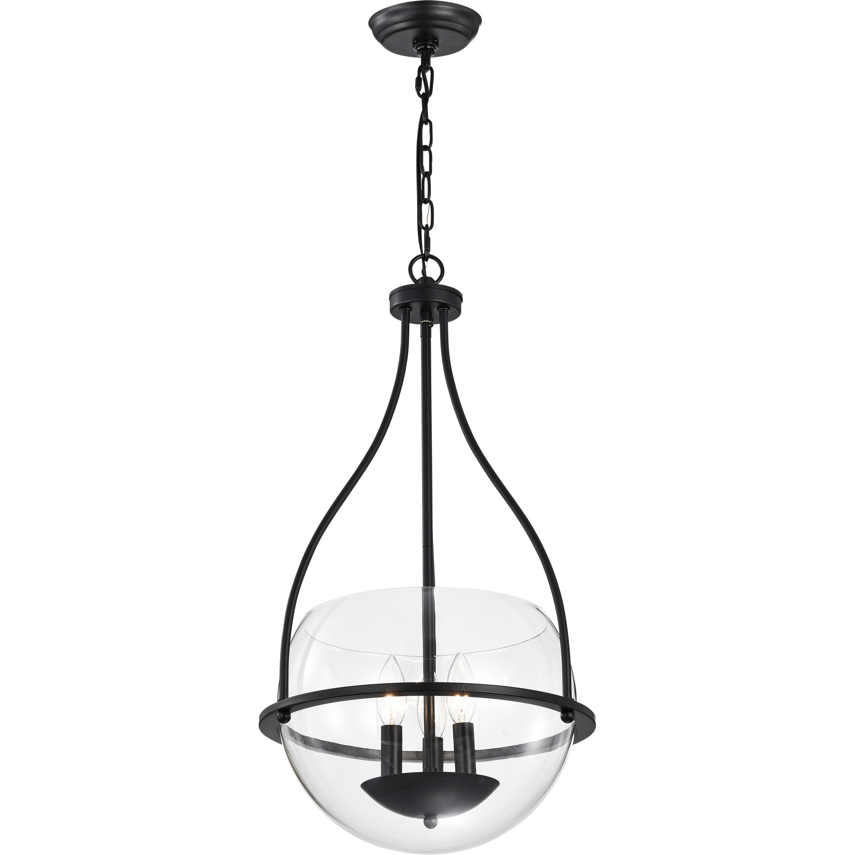 Amado 3 Light 14 inch Matte Black Pendant Ceiling Light