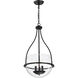 Amado 3 Light 14 inch Matte Black Pendant Ceiling Light