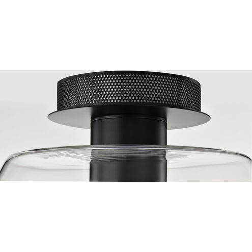 Edmond LED 17 inch Matte Black Semi Flush Mount Ceiling Light