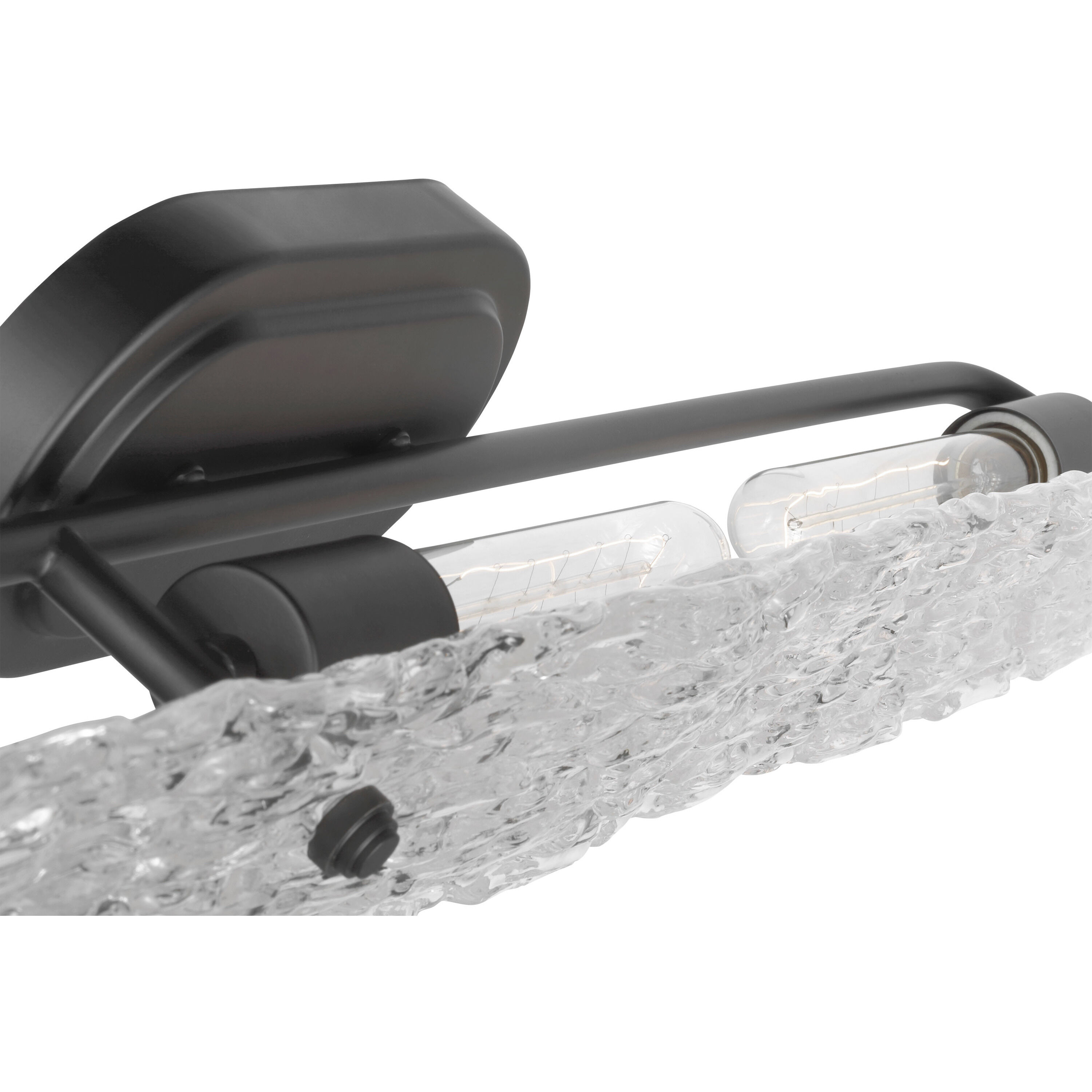 Glacier 3 Light 34 inch Matte Black Bathroom Vanity Light Wall Light