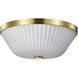 Royale 16 inch Burnished Brass Flush Mount Ceiling Light