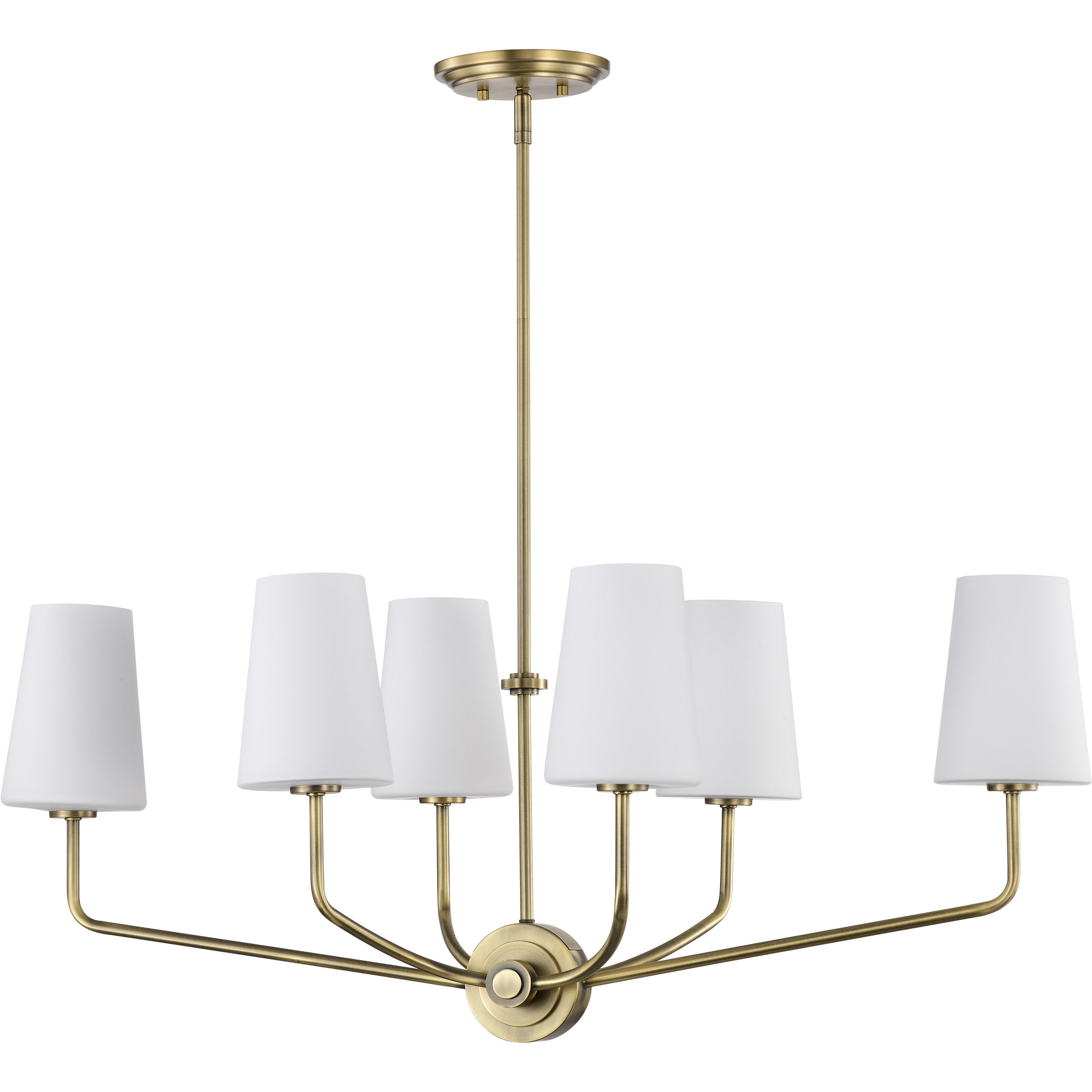 Cordello 18 inch Vintage Brass Island Pendant Ceiling Light