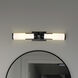 Roselle 2 Light 24 inch Matte Black Vanity Light Wall Light