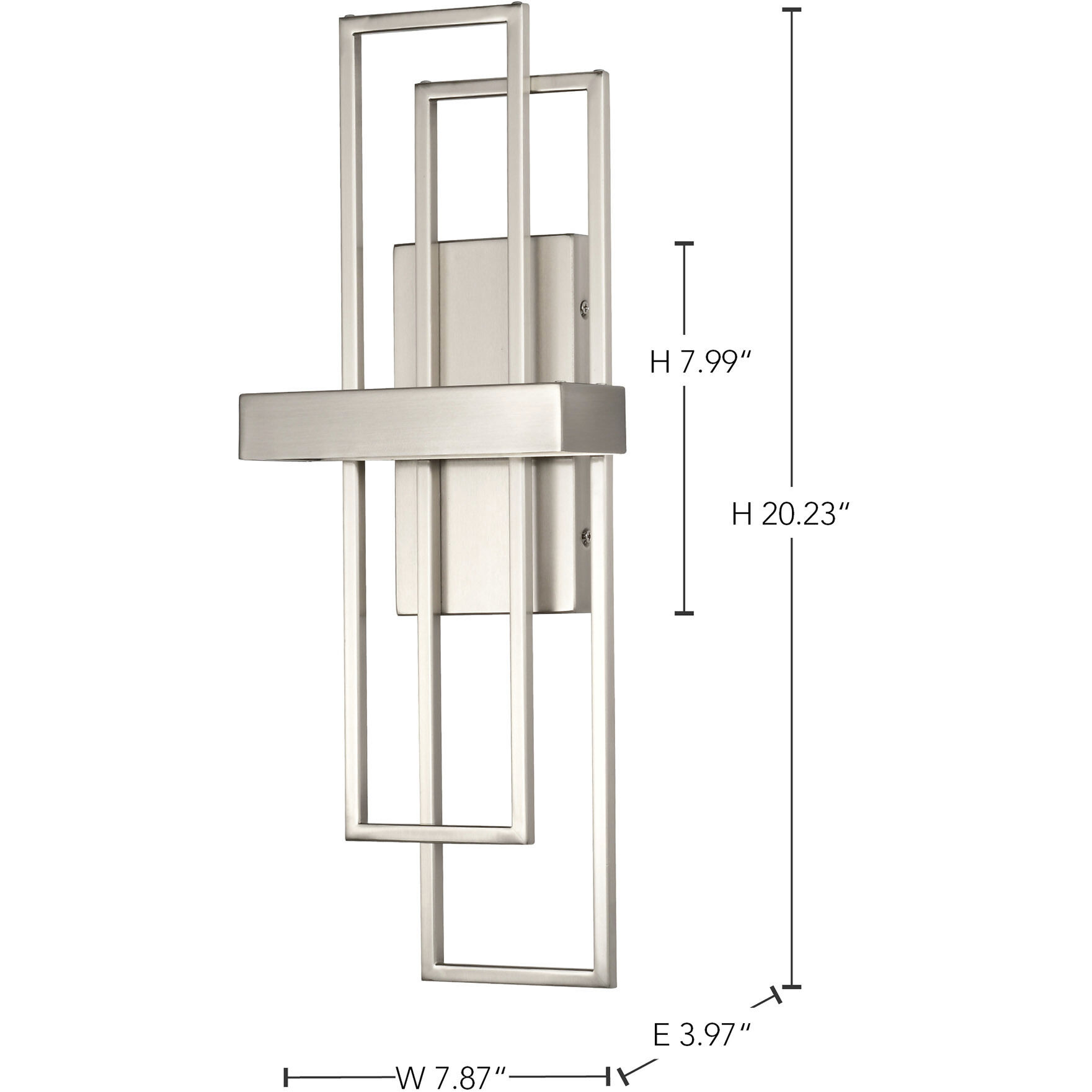 Frame LED 8 inch Brushed Nickel ADA Wall Sconce Wall Light