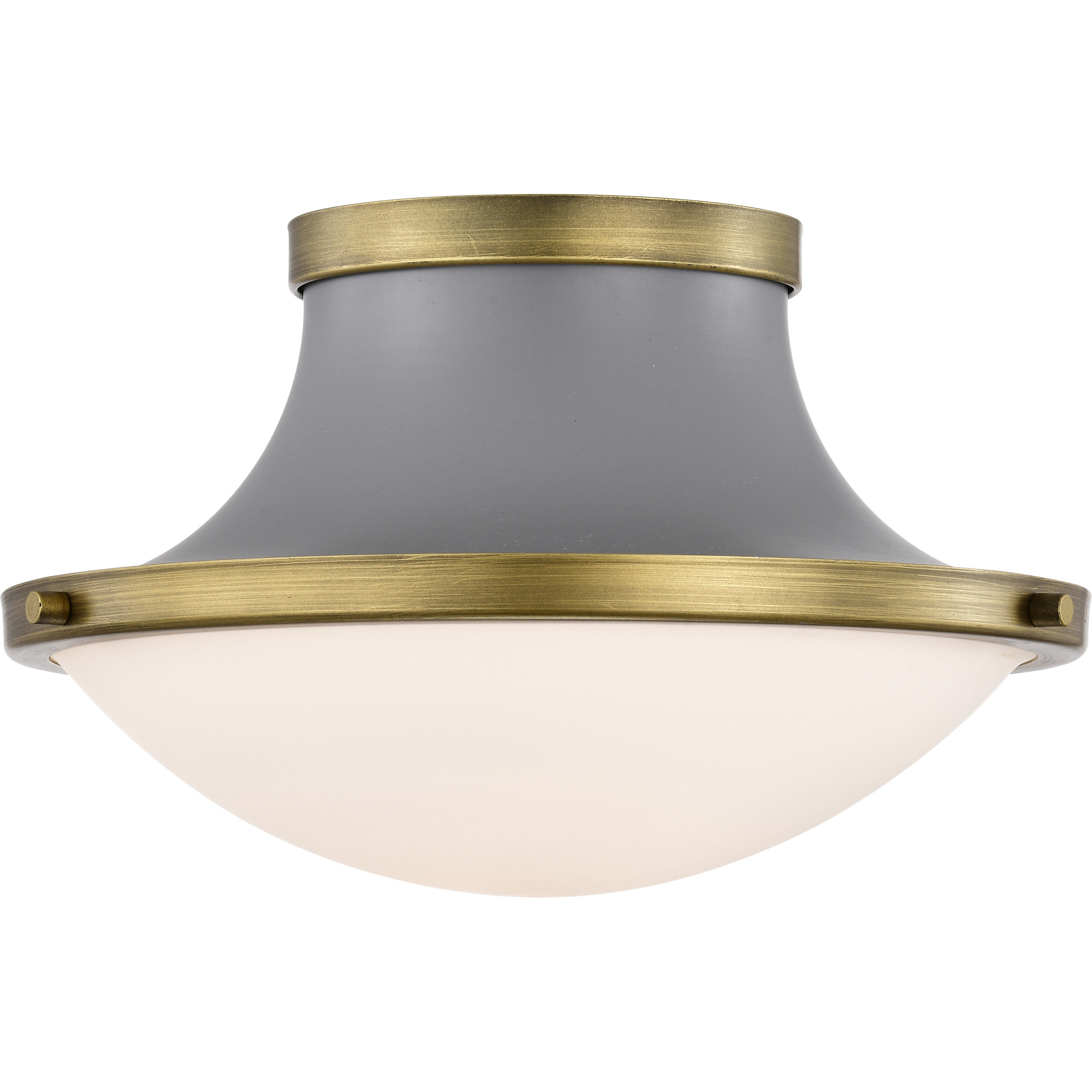Lafayette 1 Light 14 inch Matte Gray Flush Mount Ceiling Light