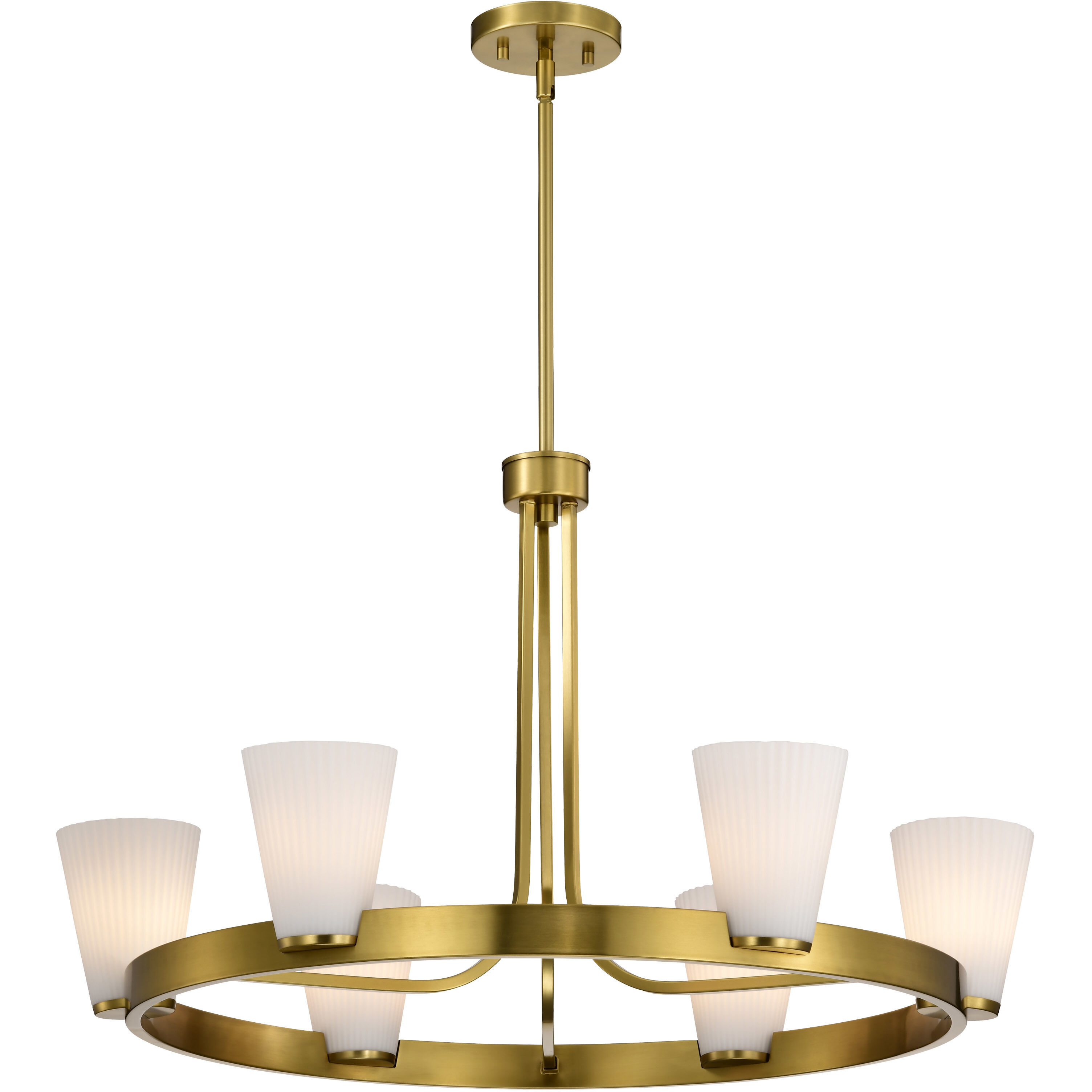 Royale 30 inch Burnished Brass Chandelier Ceiling Light