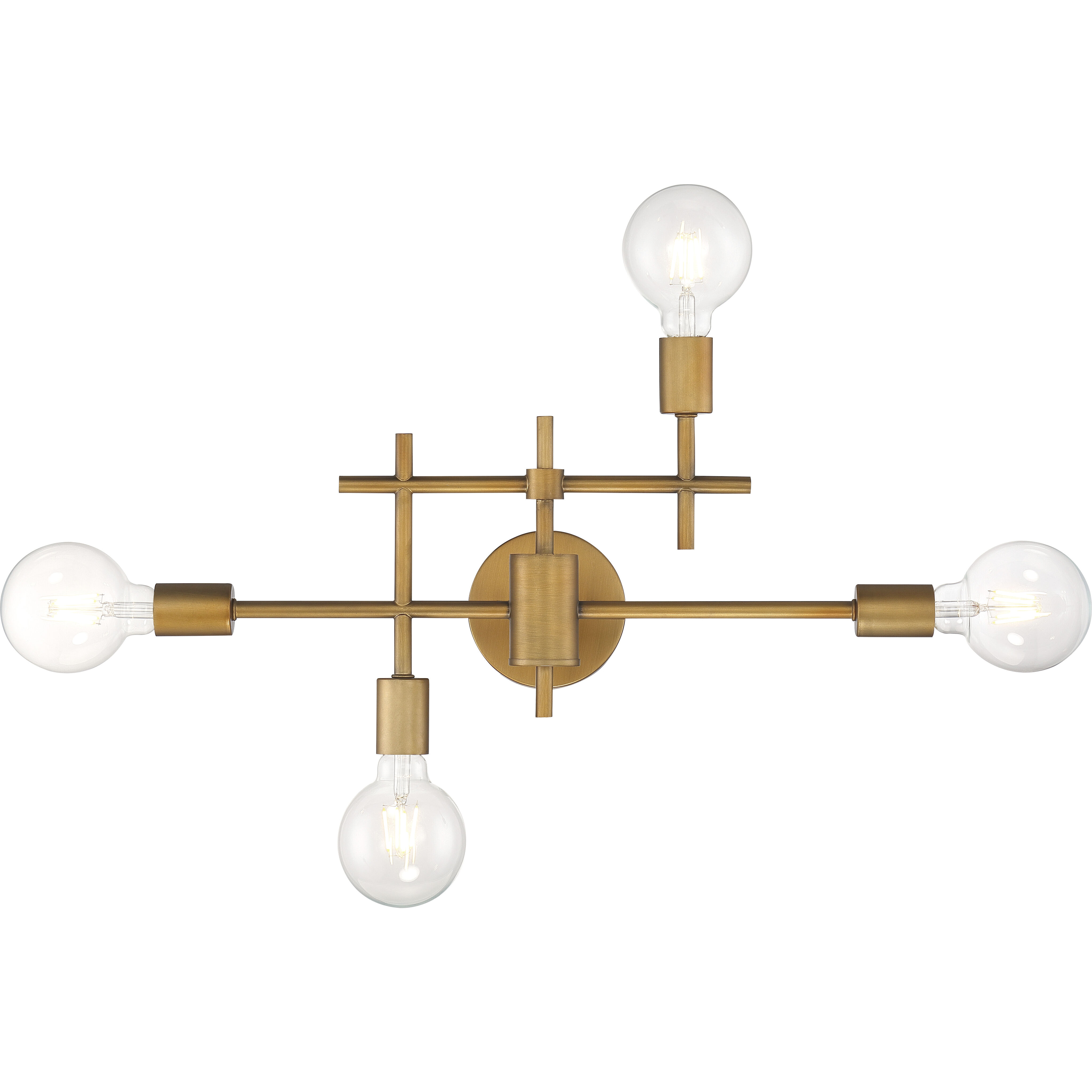 Delphi 4 Light 23 inch Aged Gold Vanity Light Wall Light